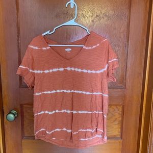 Salmon colored tie dye shirt old navy